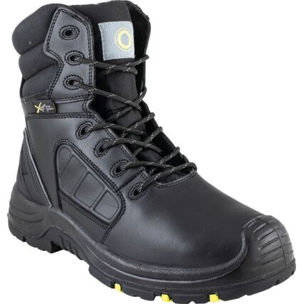 METATARSAL NON METAL ZIP HIGH LEGWP BLACK BOOT SIZE 7