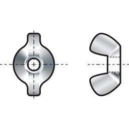 A2 Stainless Steel Wing Nuts - DIN 314 thumbnail-0