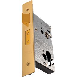 Euro Profile Mortice Sashlock Cases - Satin Chrome Plate or Polished Brass Finish thumbnail-1