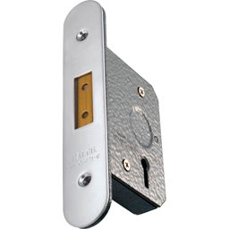 3-Lever Moritce Deadlock - Satin Chrome Plate or Polished Brass Finish thumbnail-0